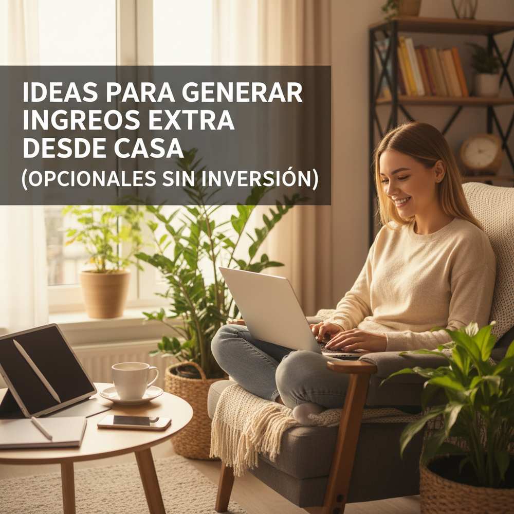 Ideas para generar ingresos extra desde casa (opcionales sin inversión)